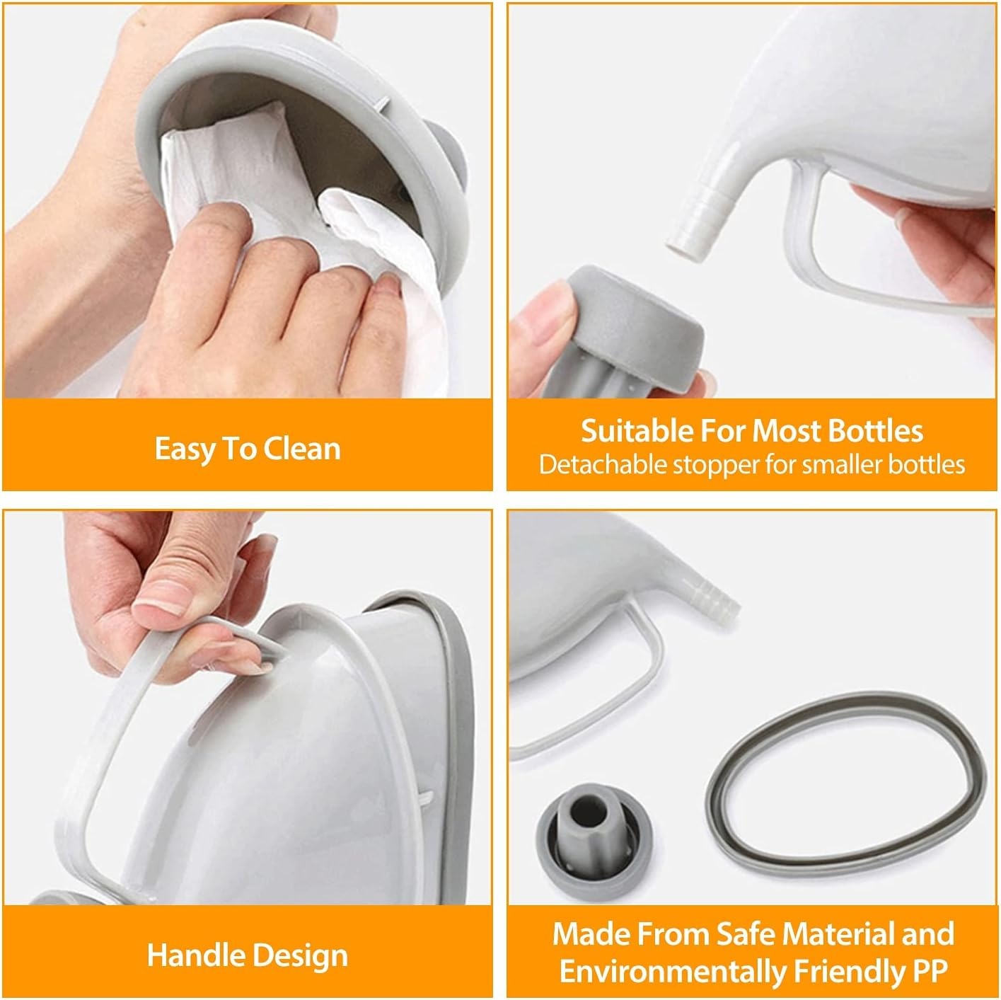 Alisanda Neutral Urinal Drainer & Travel Portable Emergency Toilet, Outdoor Camping Car Urinal Funnel